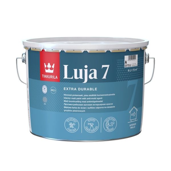 Фарба TIKKURILA luja 7, база А білий 2,7л 3,4кг