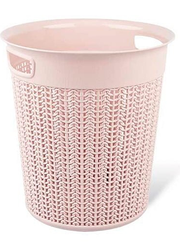 Кошик Ucsan Plastik KNIT кругла рожевий 