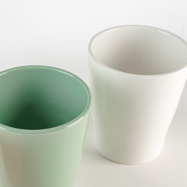 Горщик керамічний круглий 1,6 л білий (DH-FLOWERS-29 WHITE) 