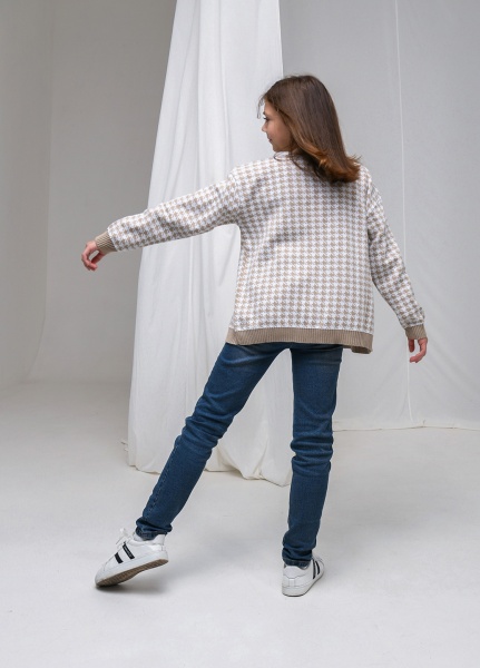 Кардиган для девочки ART KNIT Лапки р.158152 бежевый 
