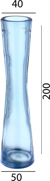 Ваза San Miguel COIN D5 см стекло 30 см зимняя лазурь 