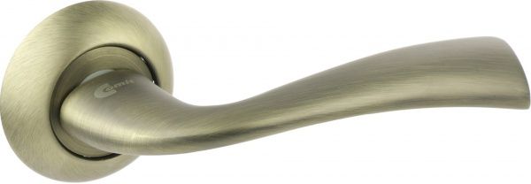 Защіпка врізна з ручками Comit Kea матова антична латунь