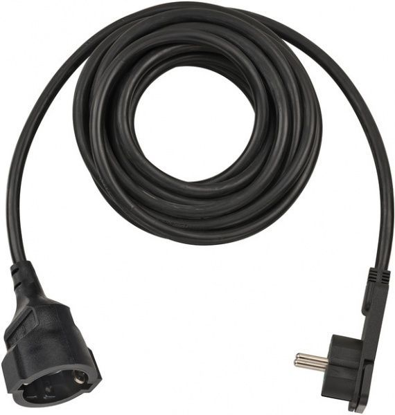 Удлинитель Brennenstuhl кабельный с ультратонкой вилкой с заземлением 1 гн. черный 5 м 1168980050 