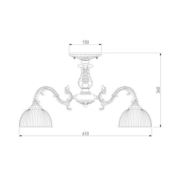 Люстра стельова Strotskis Caldera 5x60 Вт E27 антична бронза 60106/5 
