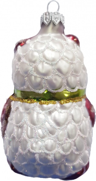 Подвеска Юріта Фигурка Сова с гармонью белый матовый