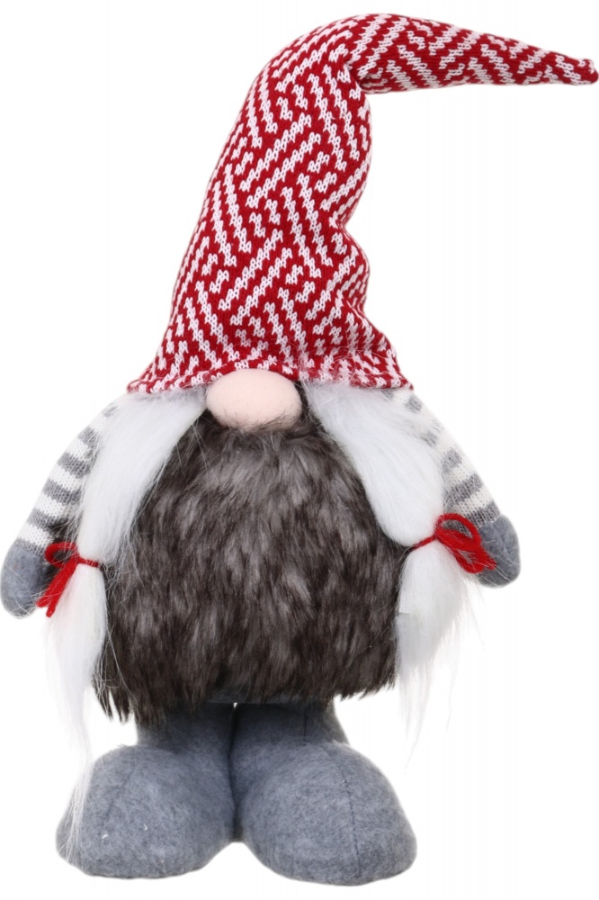 Декорация новогодняя Гномик лисовик что стоит 22х97 см в ассортименте леший AXY2218002AB