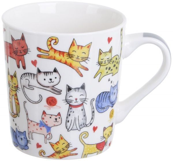 Чашка Animals Cats 240 мл фарфор Fiora