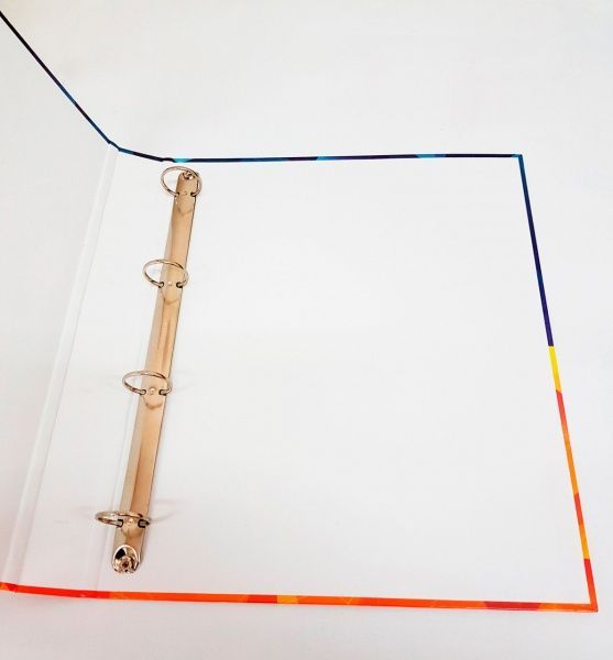 Папка 4 кільця 40мм А4, ЛЮКС,ассорті