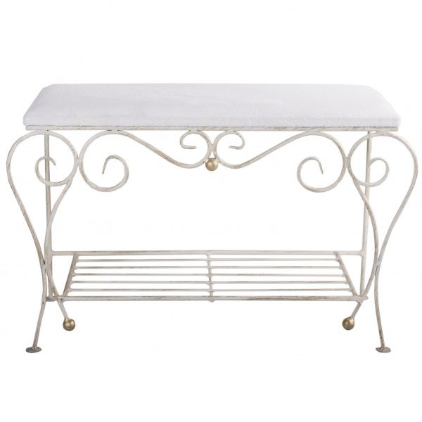 Пуф Метал Арт Джульяно 700х290х480 мм белый 