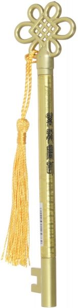 Ручка гелевая Ключик золотой 