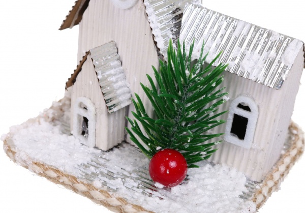 Елочная игрушка Домик 10 см HF20H09 