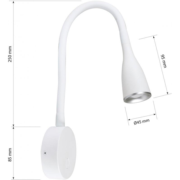 Підсвітка декоративна Светкомплект 5 Вт білий матовий LED WL 511 