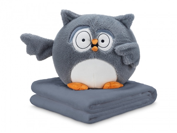 Набор Эмоциональная Совушка 3-в-1 Дивун Шу-Шу серый Dormeo 