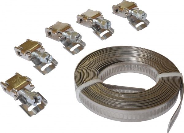 Хомут ленточный 9х0,6 мм 3 м+ 5 замков