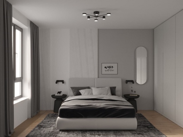 Люстра світлодіодна Victoria Lighting з пультом д/к 60 Вт чорний Otis/PL6 black 