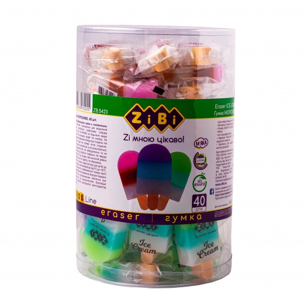 Ластик для карандашей KIDS Line Ice Cream 26х57х13 мм ZB.5423 ZiBi