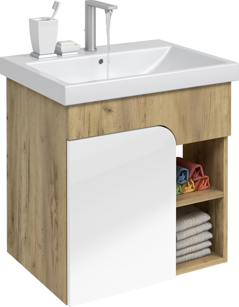 Тумба Water House Оніка 60 дуб крафт золотий під умивальник Como 60