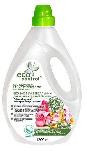 Гель для машинной и ручной стирки ECO CONTROL для детского белья и одежды 1,2 л