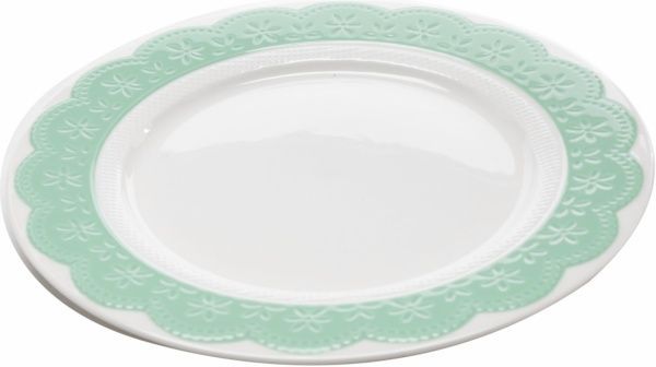 Тарілка обідня Lacy 26 см бірюзова Krauff