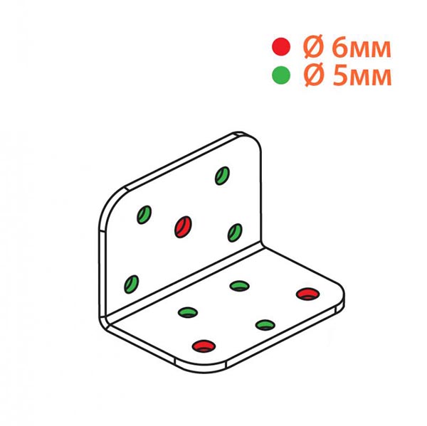 Уголок перфорированный Kolchuga равносторонний 40x40x60 мм 2,5 мм