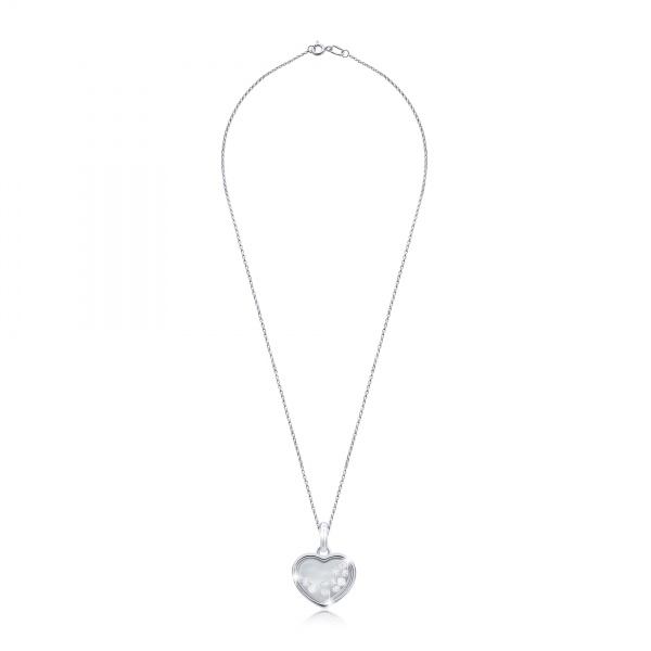 Кулон UMa&UMi Серце велике з рухливими безбарвними вставками