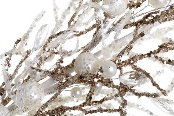 Декорація новорічна Гілка корал з перлами 75 см EPI-16A5129 