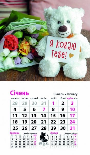 Календар «Магніт (20 видів) на 2021 год» 9786177308224