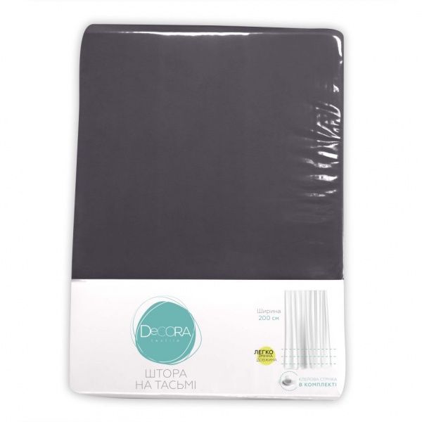 Штора Velour 200х275 см графіт Decora textile