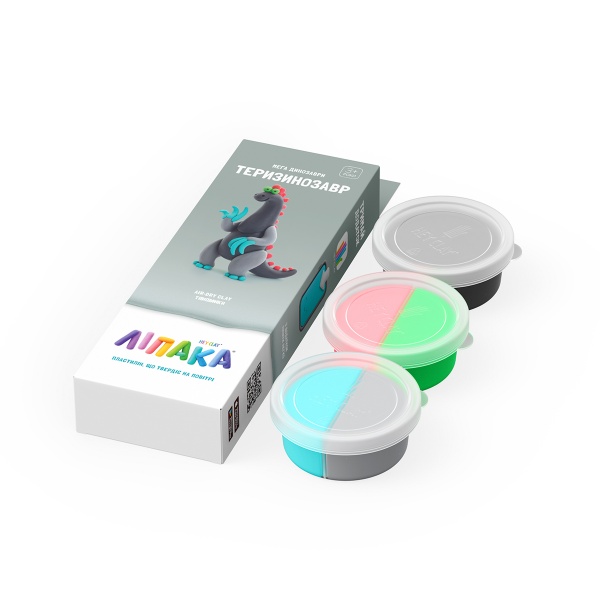 Набір для ліплення Lipaka пластилін, що самостійно твердіє, ЛІПАКА – Теризинозавр 30080-UA01