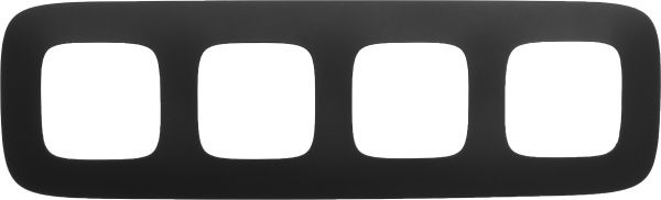 Рамка четырехместная Legrand Allure универсальная матовый черный 754404