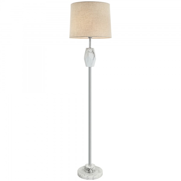 Торшер Vio Concept by LUCEA Esina 40 Вт E27 белый/хром 80368-03-FL1-SW 