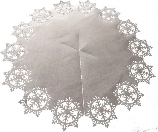 Коврик новогодний белый 75 см 125231 