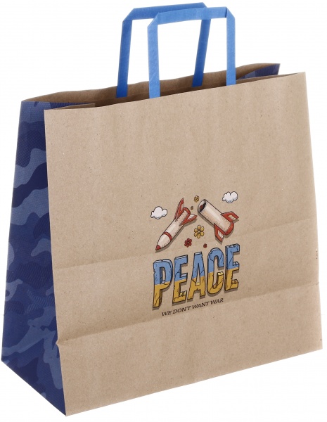 Пакет паперовий з ручками бурий KGB 323015 32х15х30 см в асортименті Art studio of happiness