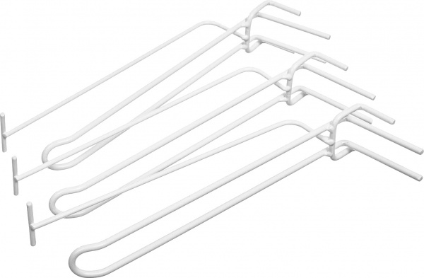 Крючок с держателем ценника 200 мм 10шт. белый