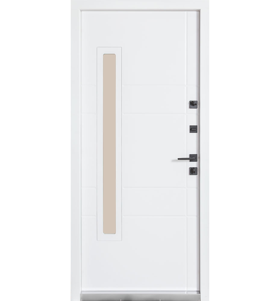 Двері вхідні Булат Термо Хаус 705 венге темний / білий атласний 2050x950 мм ліві