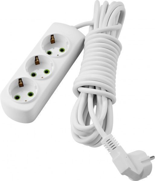 Удлинитель Lezard Letitia с заземлением 3 гн. белый 5 м 721-0305-301 