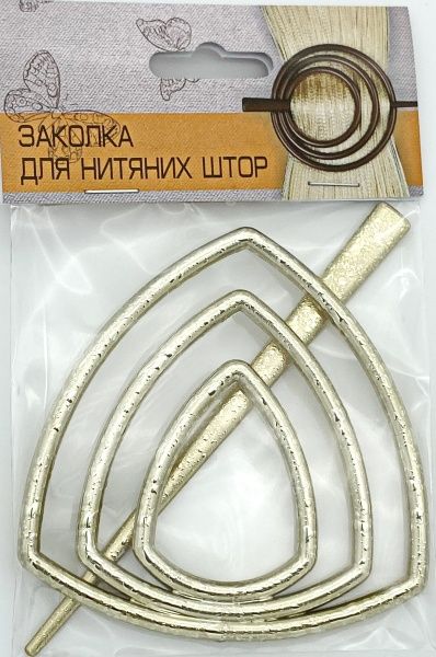 Заколка Трикутник d95 мм мокре золото В0003-1а MISLT