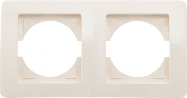 Рамка двомісна TEM Ekonomik горизонтальна кремовий 4324156
