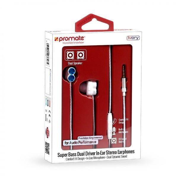 Наушники Promate ivory.blue