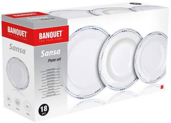 Сервиз столовый на 6 персон Sansa 18 предметов Banquet