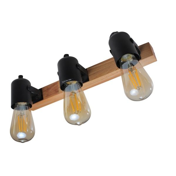 Спот Светкомплект WD 4014 3x40 Вт E27 черный/дерево 