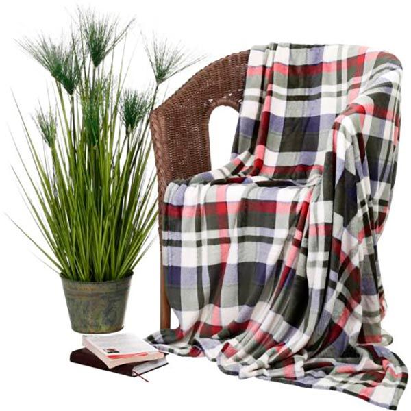 Плед La Nuit Flannel check green 150x200 см