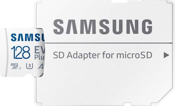 Карта пам'яті Samsung microSDXC 128 ГБ Class 10 (MB-MC128KA/RU) EVO Plus UHS-I + SD адаптер 