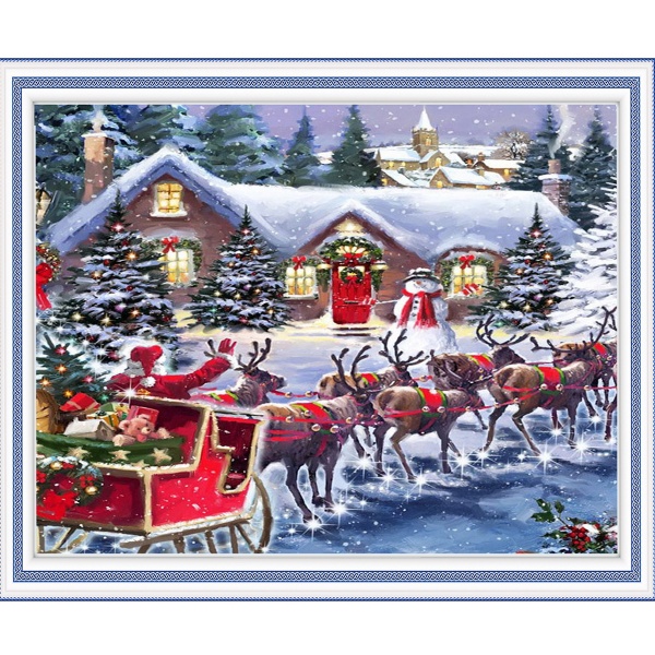 Картина стразами Упряжка Санти 40x50 см на підрамнику 954139 Santi 