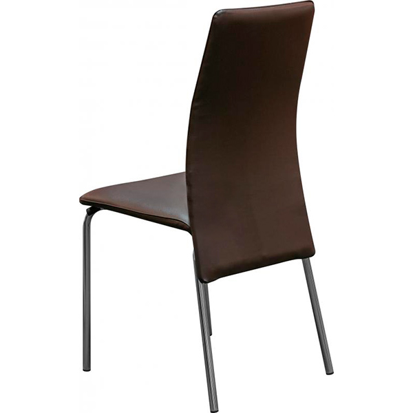 Стул обеденный Nowy Styl Muza II Chrome (BOX-2) V-3 хром/коричневый
