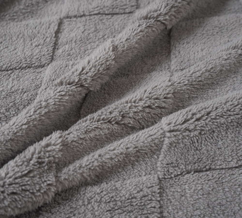 Плед Sherpa Jaсquard Rombo 160x200 см серый La Nuit