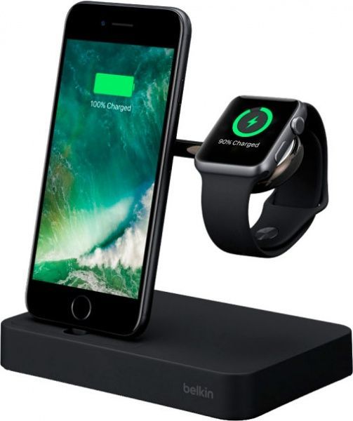 Док-станція Belkin Charge Dock iWatch + iPhone black (F8J183vfBLK) 