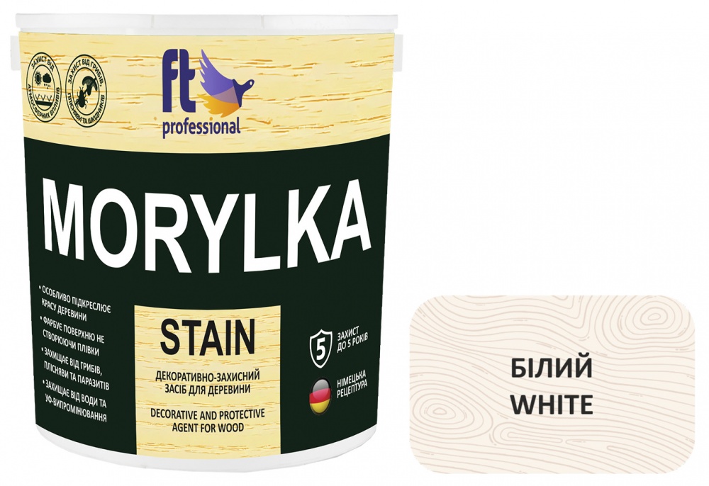 Защитное средство FT Professional MORYLKA STAIN белый мат 2,3 л