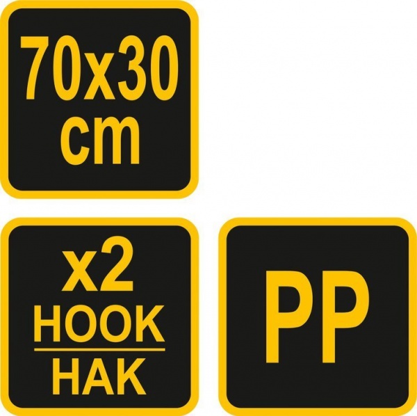 Кишеня для багажника з 2 гаками 70х30 см Vorel чорний