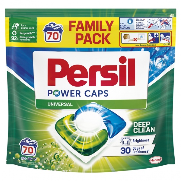 Капсулы для машинной стирки Persil Power Caps Универсал 70 шт. 